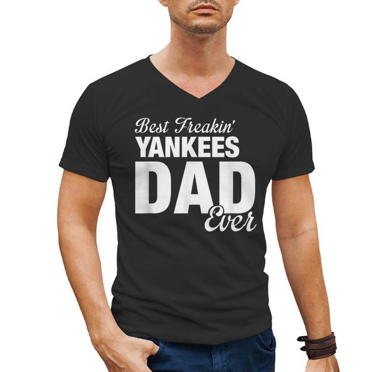 Yankees North Best Freakin' Dad Ever HS Men's V-Neck T-Shirt
