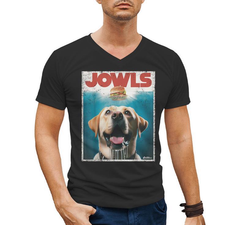Yellow Lab Jowls Top Labrador Retriever Dog Mom Dad Men's V-Neck T-Shirt