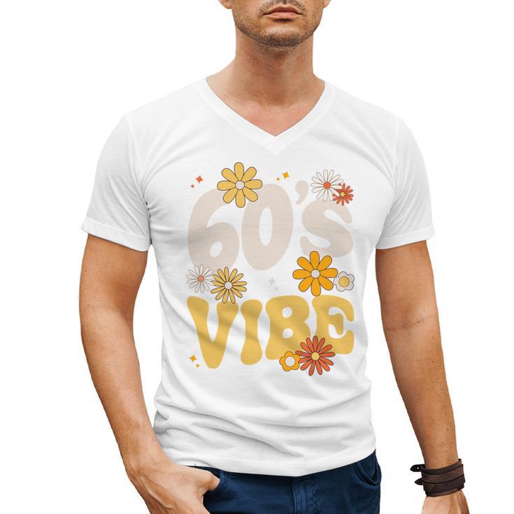 60's Vibe Vintage Nostalgia Mixtape Era 1960s Party Groovy Men's V-Neck T-Shirt