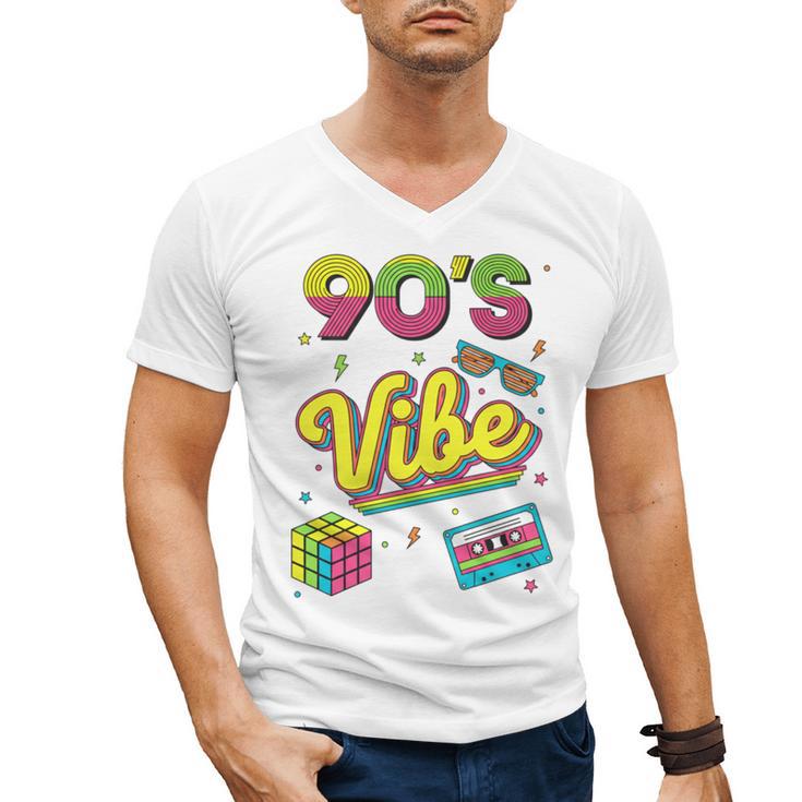 90s Nostalgia Retro Apparel 90'S Vibe Retro Men's V-Neck T-Shirt