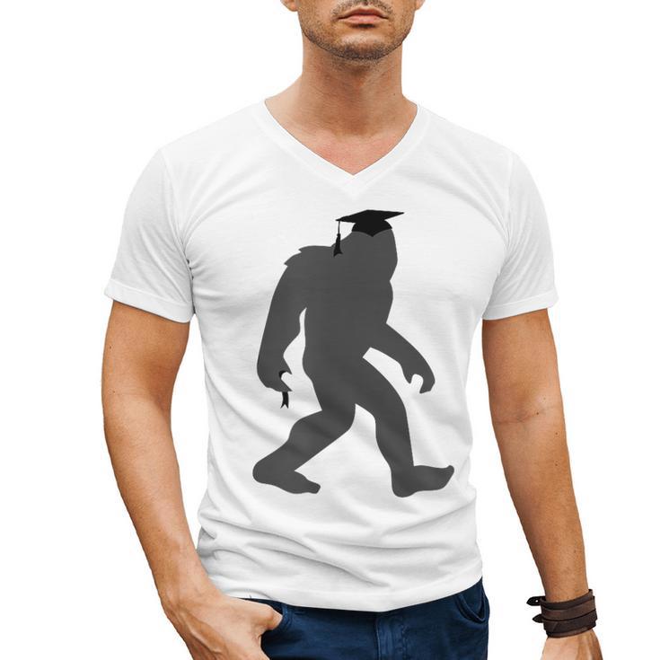 Bigfoot Graduate Shirt Cute Sasquatch Graduation Men's V-Neck T-Shirt