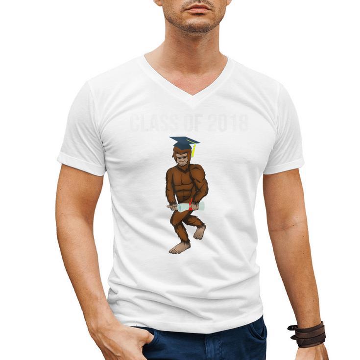 Bigfoot Graduation Shirt Class Of 2018 College Boys Men's V-Neck T-Shirt