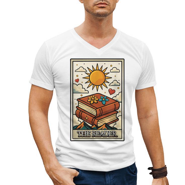 Book Reading Tarot Card The Reader Men's V-Neck T-Shirt