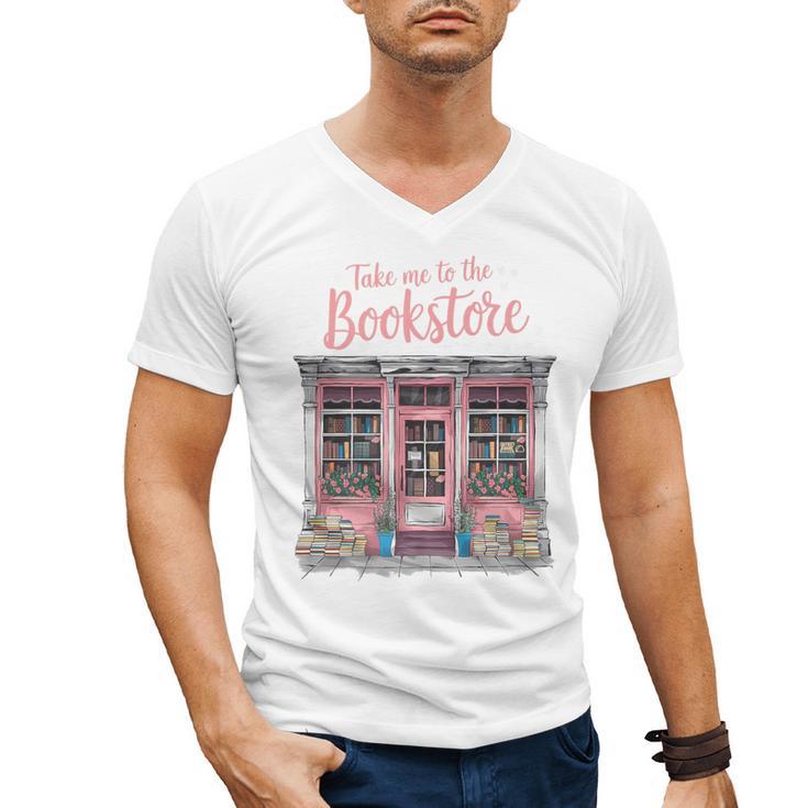 Take Me To The Book Store Librarians Valentine's Day Premium Men's V-Neck T-Shirt