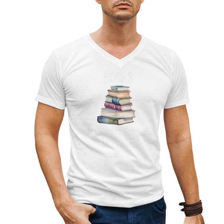 Books The Original Handheld Device Book Librarian Premium Men's V-Neck T-Shirt