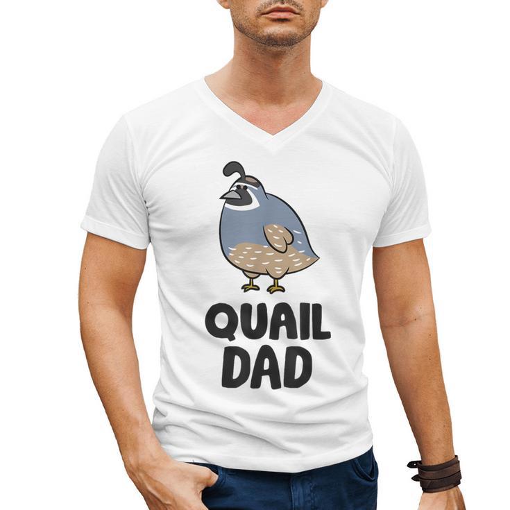 California Quail Bird Dad Quail Dad Men's V-Neck T-Shirt