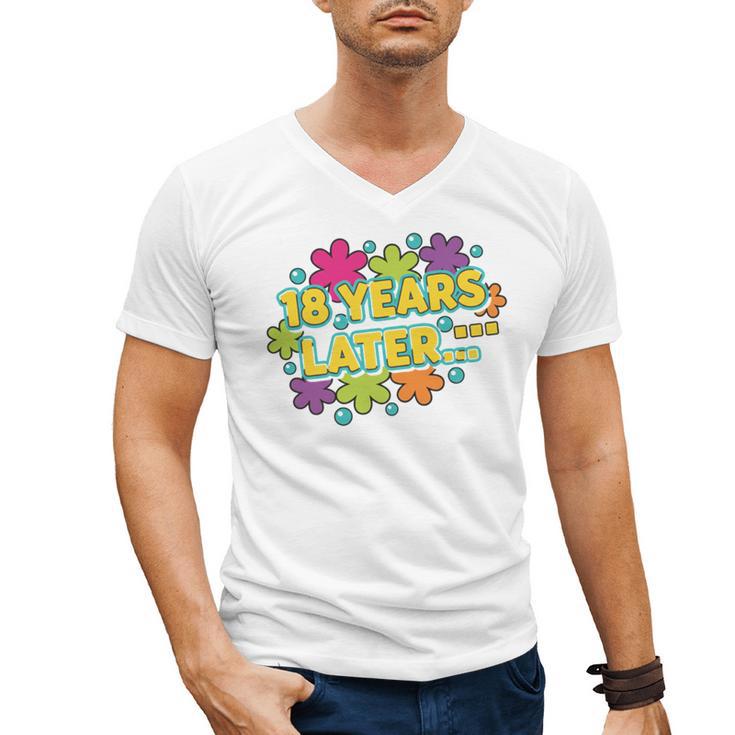Cartoons Retro 18 Years Later Groovy Pop Art Nostalgia Men's V-Neck T-Shirt