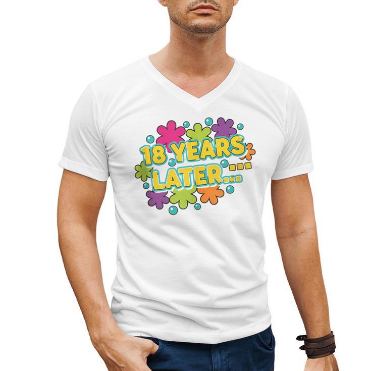 Cartoons Retro 18 Years Later Groovy Pop Art Nostalgia Men's V-Neck T-Shirt