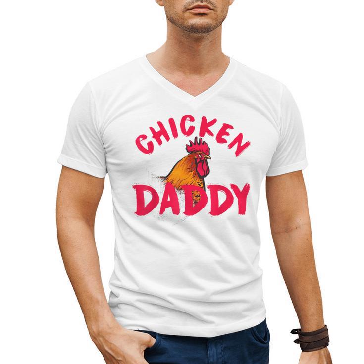 Chicken Dad Rooster Daddy Farmer Men's V-Neck T-Shirt