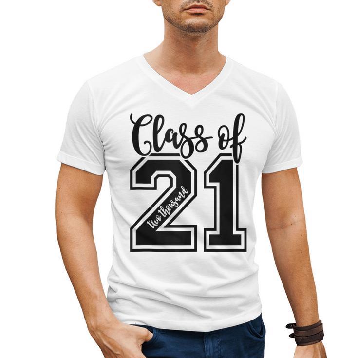 Class Of 2021 Senior 21 Cool Graduation Men's V-Neck T-Shirt