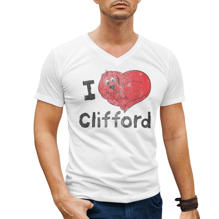 Clifford The Big Red Dog I Heart Clifford Childrens Books Men's V-Neck T-Shirt