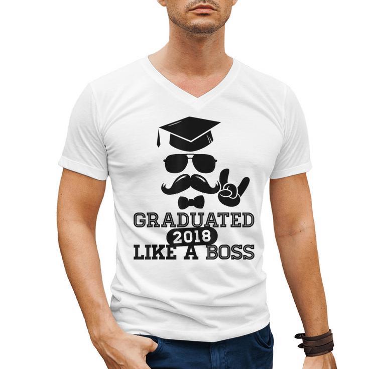 College High School Graduation Grad 2018 Shirt Men's V-Neck T-Shirt