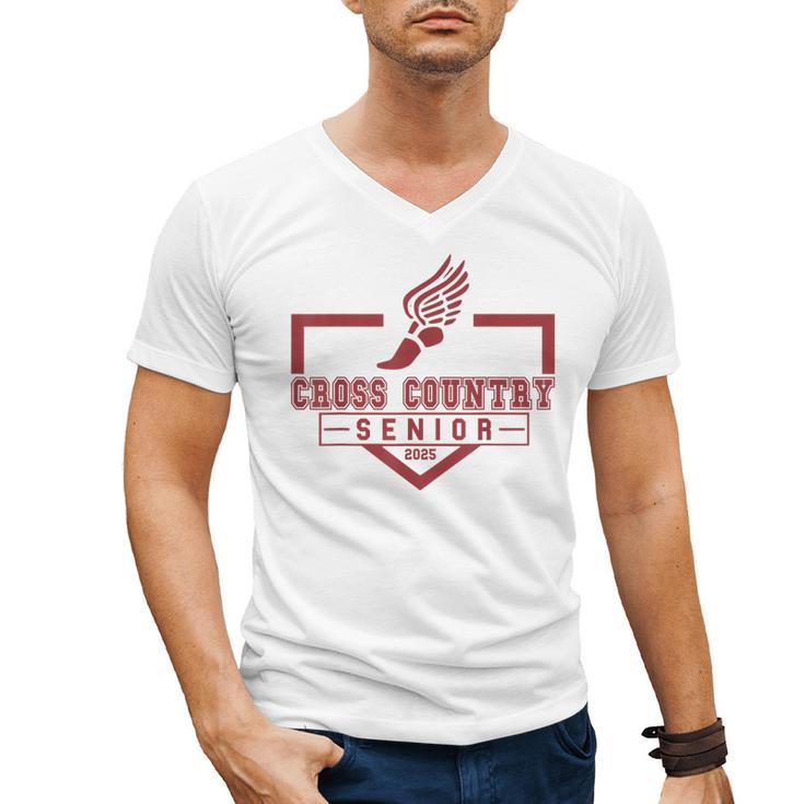Cross Country Senior Night Senior 2025 Graduation Party 47 Men's V-Neck T-Shirt
