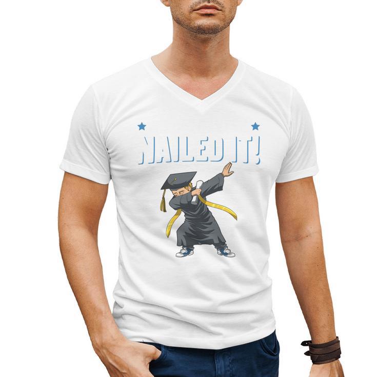 Dabbing Graduation Class Of 2025 Boy Kindergarten Nailed It Men's V-Neck T-Shirt