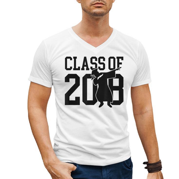 Dabbing Graduation Shirt Class Of 2018 Men's V-Neck T-Shirt