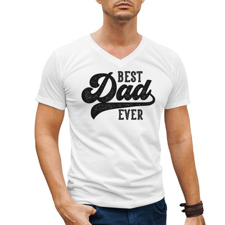 Dad From Kids Best Dad Ever Father's Day Men's V-Neck T-Shirt