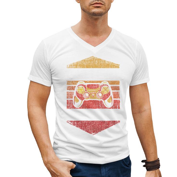 Dad Level Unlocked Gaming Gamer Father Video Games Men's V-Neck T-Shirt