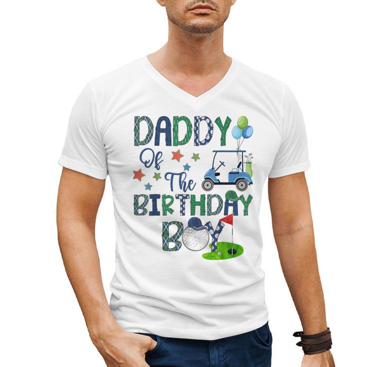 Daddy Of The Birthday Boy Hole In One Golf Lover Men's V-Neck T-Shirt