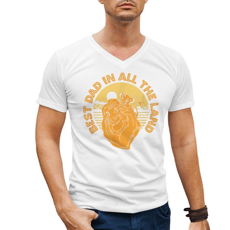 Disney The Lion King Father's Day Best Dad In All The Land Men's V-Neck T-Shirt