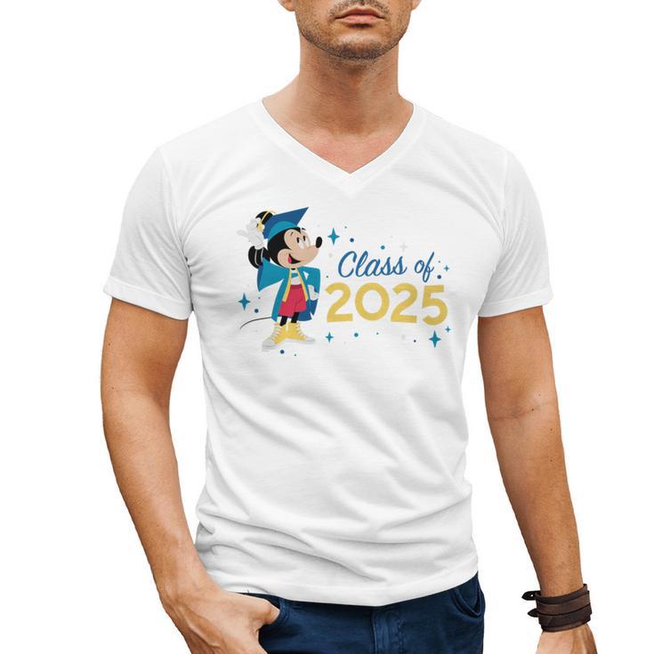 Disney Mickey Mouse Cap & Gown '25 Graduation Class Of 2025 Premium Tri-Blend Men's V-Neck T-Shirt