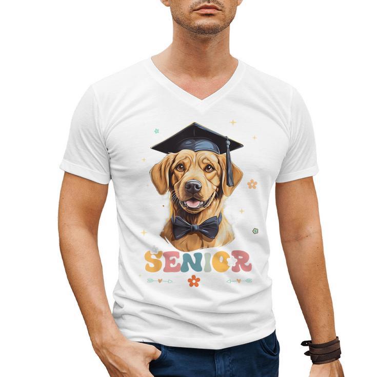Dog Class Of 2024 Graduation Senior 2024 Men Women Girls Kids Men's V-Neck T-Shirt