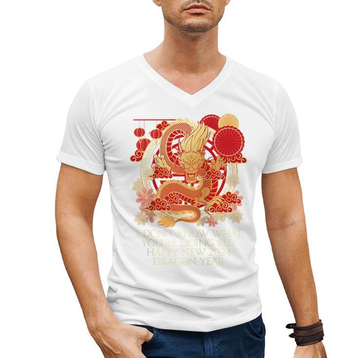 I Dont Know What Youre Doing Chinese New Year Introvert Raglan Baseball Tee Men's V-Neck T-Shirt