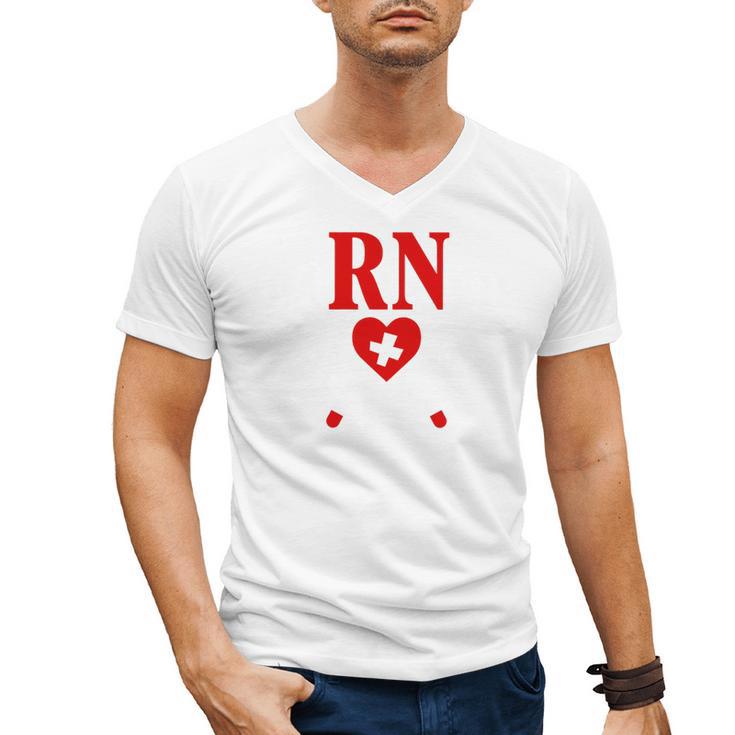 Earned It For Nurse Graduation Or RN LPN Nursing School Grad Men's V-Neck T-Shirt