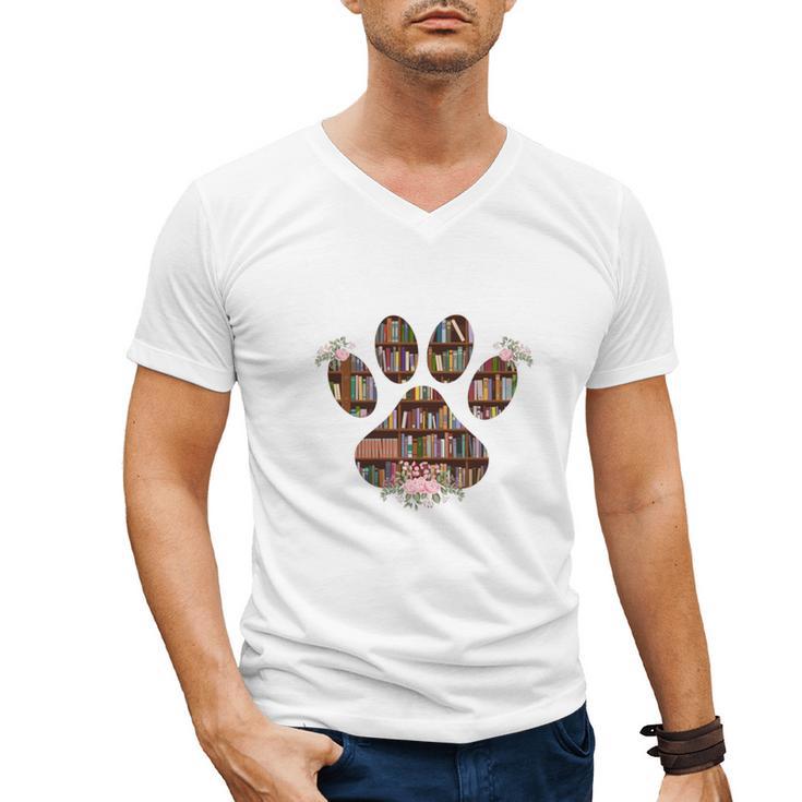 Easily Distracted By Dogs And Books Men's V-Neck T-Shirt