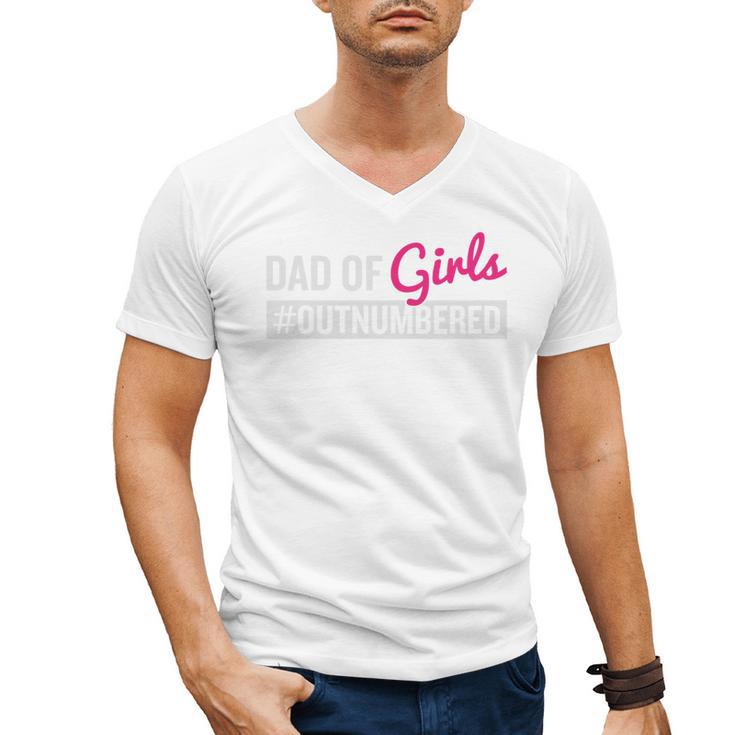 Father's Day Dad From Girl Outnumbered Men's V-Neck T-Shirt