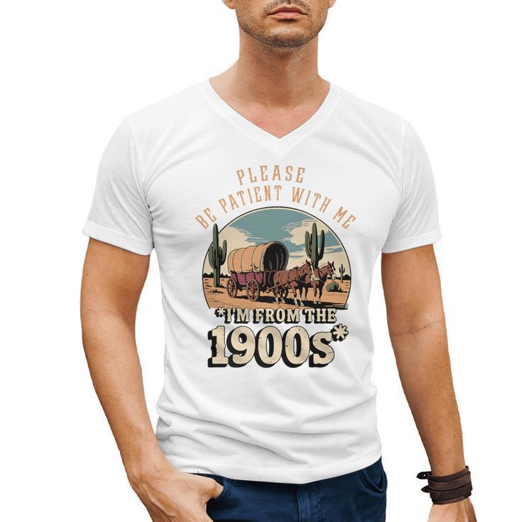 Father’s Day Please Be Patient With Me I'm From The 1900s Premium Men's V-Neck T-Shirt