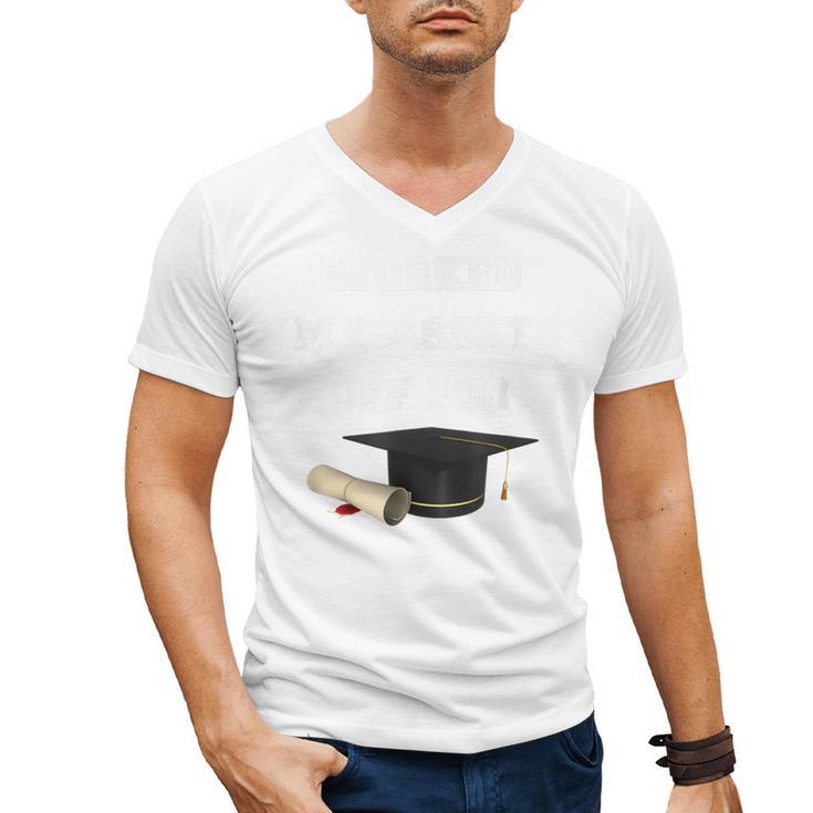 Finance Accounting Graduation Shirt Worked My Assets Off Men's V-Neck T-Shirt