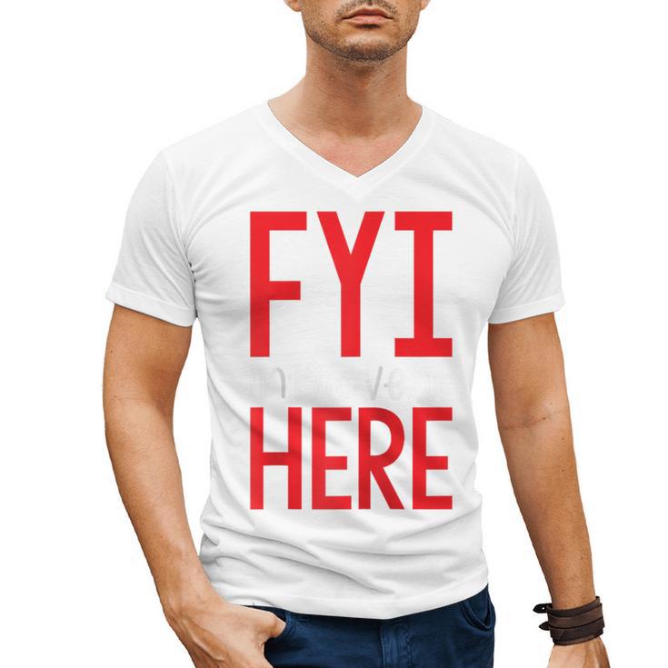 Fyi Introvert Here Raglan Baseball Tee Men's V-Neck T-Shirt