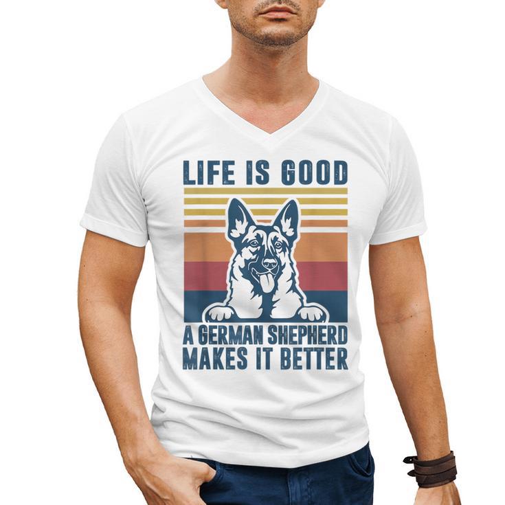 German Shepherd Men Women Dog Dad Mom German Shepherd Men's V-Neck T-Shirt