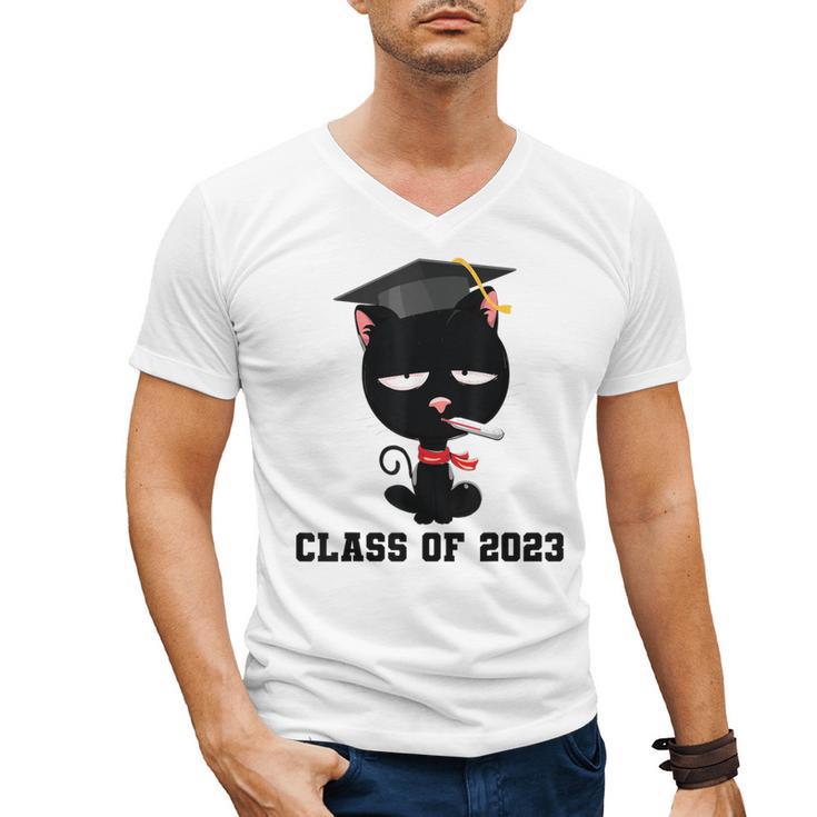 I Graduated Class Of2023  Cat Graduation Men's V-Neck T-Shirt