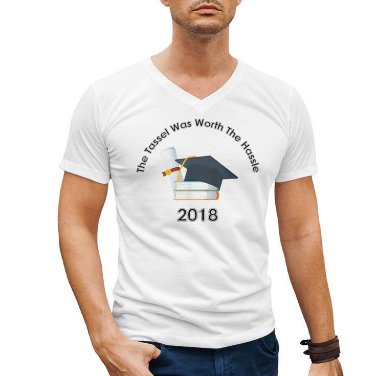 Graduation 2018 The Tassel Was Worth The Hassle Men's V-Neck T-Shirt
