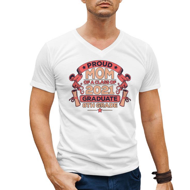 Graduation Proud Mom Of 8th Grade Graduate Men's V-Neck T-Shirt
