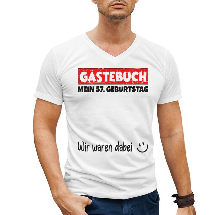 Guest Book Wir Waren Dabei Mein 57 Geburtstag German Men's V-Neck T-Shirt