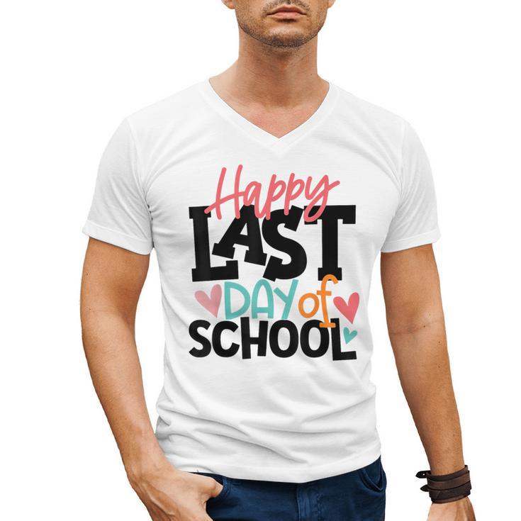 Happy Last Day Of School Kids Teacher Student Graduation Men's V-Neck T-Shirt