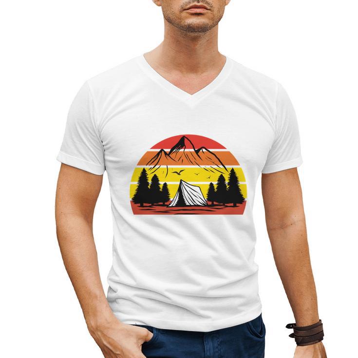 I Hate People That's Why I Camp Camper Meme Introvert Men's V-Neck T-Shirt