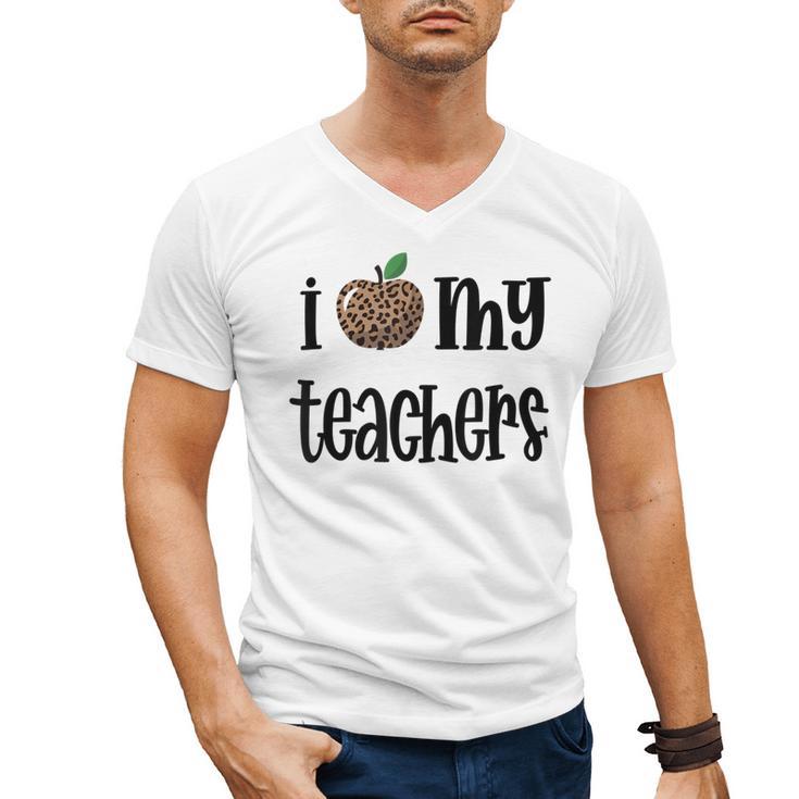 I Heart My Teachers I Love My Teachers Graduation Kids Teens Men's V-Neck T-Shirt