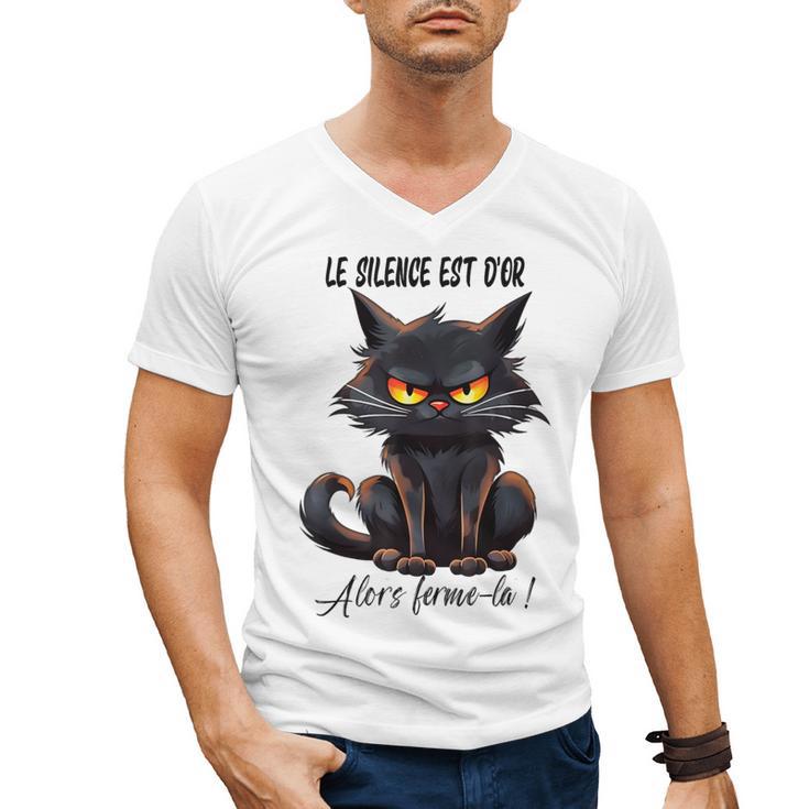 Humor Provocateur Sarcasm Closes The Silence Introvert Chat Men's V-Neck T-Shirt