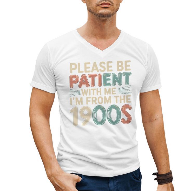 Humor Retro Please Be Patient With Me I'm From The 1900s Premium Men's V-Neck T-Shirt