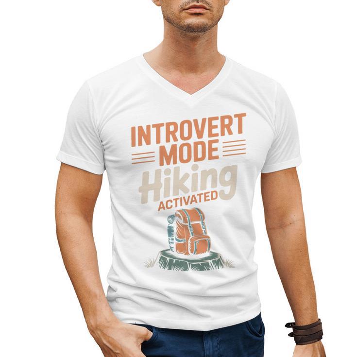 Introvert Mode Hiking Activated Hiker Men's V-Neck T-Shirt