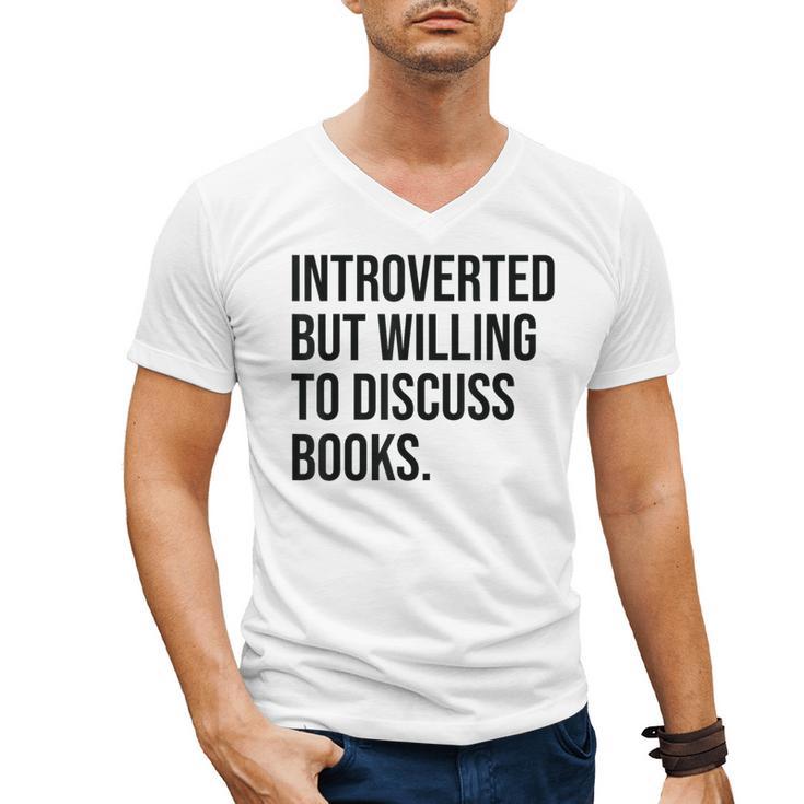 Introverted Bookworm Books Introvert Men's V-Neck T-Shirt