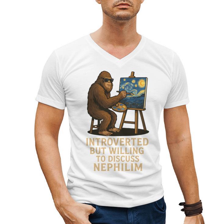 Introverted But Willing To Discuss Nephilim Men's V-Neck T-Shirt