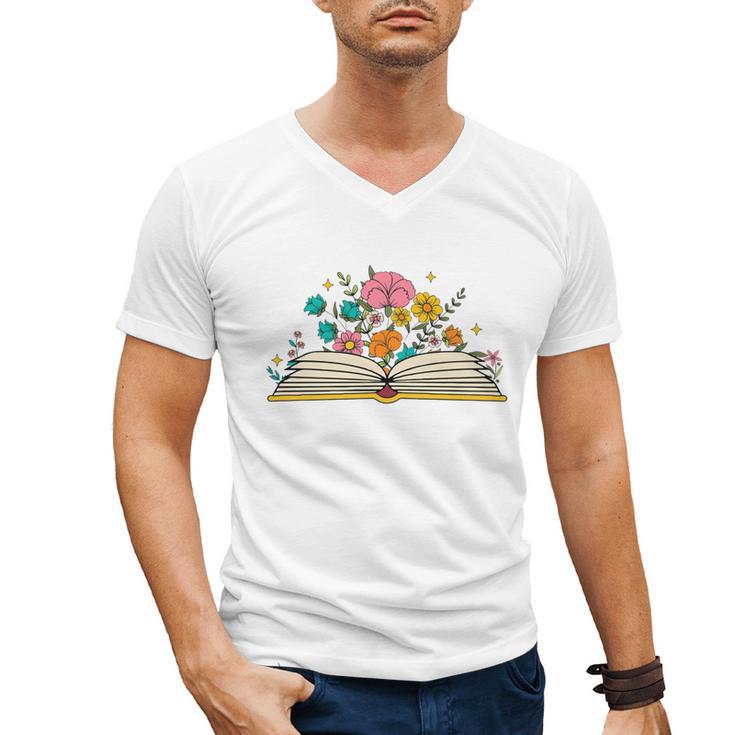 Its a Good Day To Read a Book Librarian Books Reading Floral Men's V-Neck T-Shirt