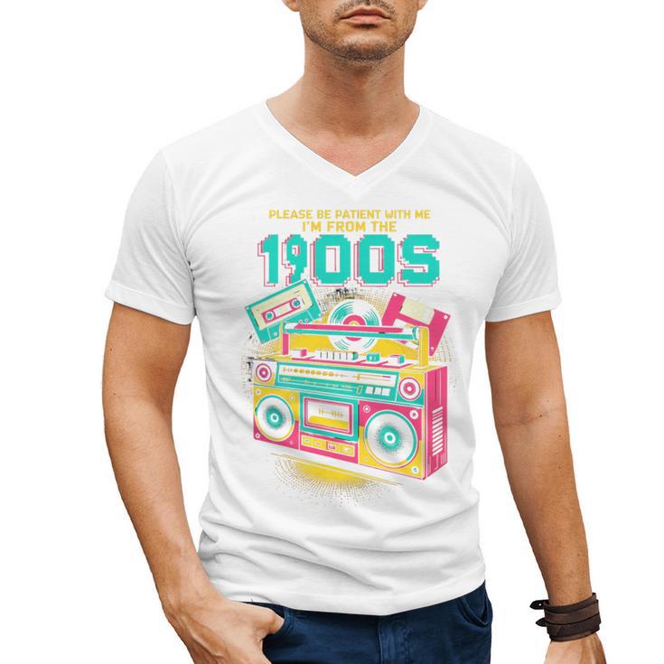 Joke 90s Please Be Patient With Me I'm From The 1900s Premium Tri-Blend Men's V-Neck T-Shirt