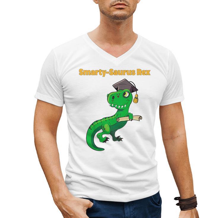 Kids Cute Graduation Dinosaur Smarty Saurus Kinder VPK Pre-k Grad Men's V-Neck T-Shirt