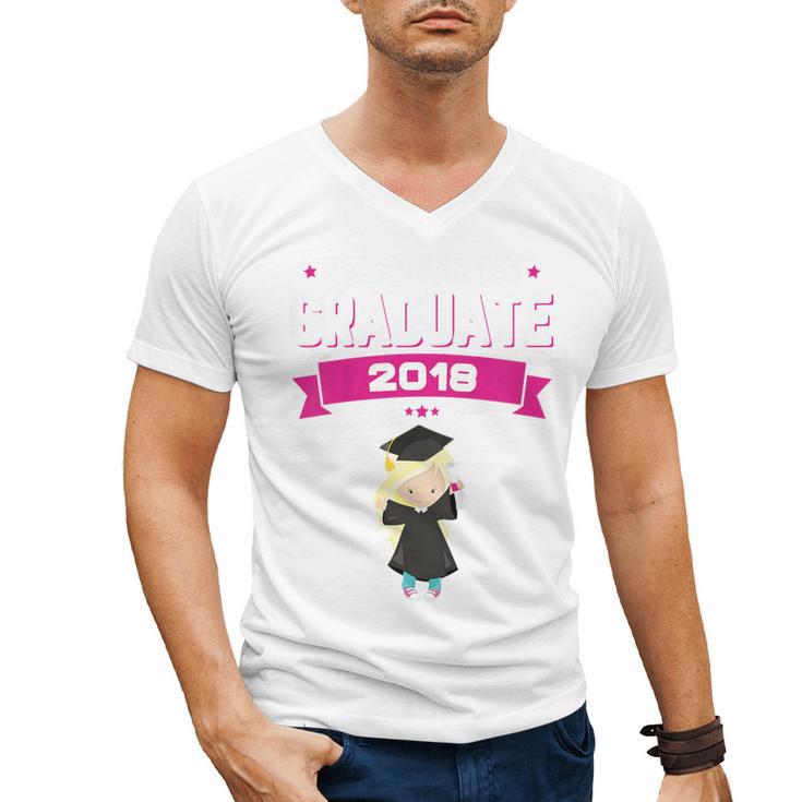 Kids Kindergarten Graduate 2018 Graduation  Girls Men's V-Neck T-Shirt