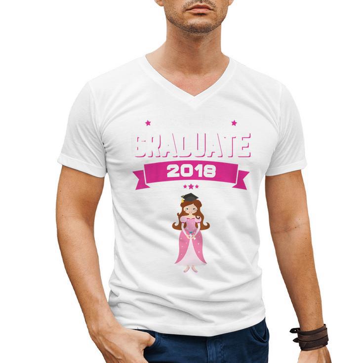 Kids Princess Girl Preschool Graduate 2018 Graduation Pre-K Men's V-Neck T-Shirt